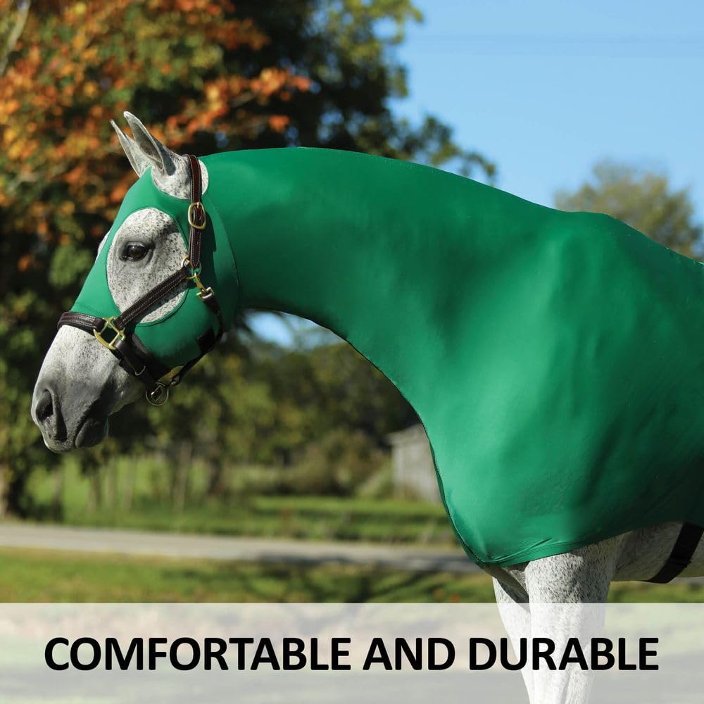 UltraFlex Horse Slickers | Horse Dirt & Dust Defense | Full Zip Hood | Color Red | Size Large