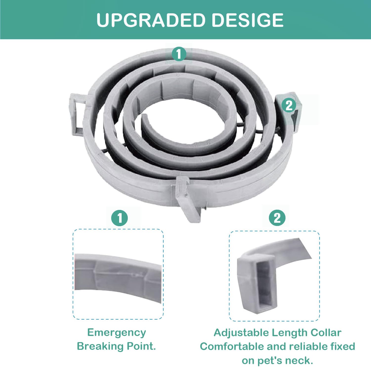 Advanllent Flea Collar For Dogs, Flea And Tick Prevention For Dogs Collar, Dog Flea And Tick Treatment, 2 Collars, 12 Months Pre