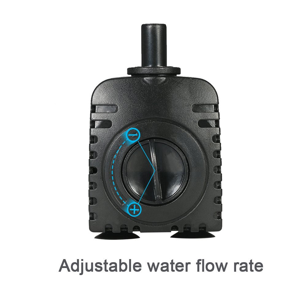 Decdeal Water Pump, AC110V 8W Submersible Water Pump for Aquarium Tabletop Fountains Pond Water Gardens and Hydroponic Systems w