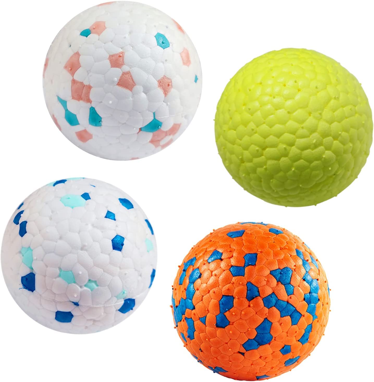 Dog Toy Balls, Dog Chew Ball Rubber Teeth Clean Non-Toxic Bite Resistant Toy, Interactive Toy IQ Puzzle for Small Medium Dogs (S