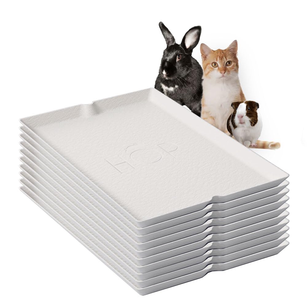 Hop Disposable Litter Box Liner For Rabbits, Cats, Guinea Pigs, Chinchicalls. Travel-Friendly, Large, Biodegradable, Sturdy, Lea