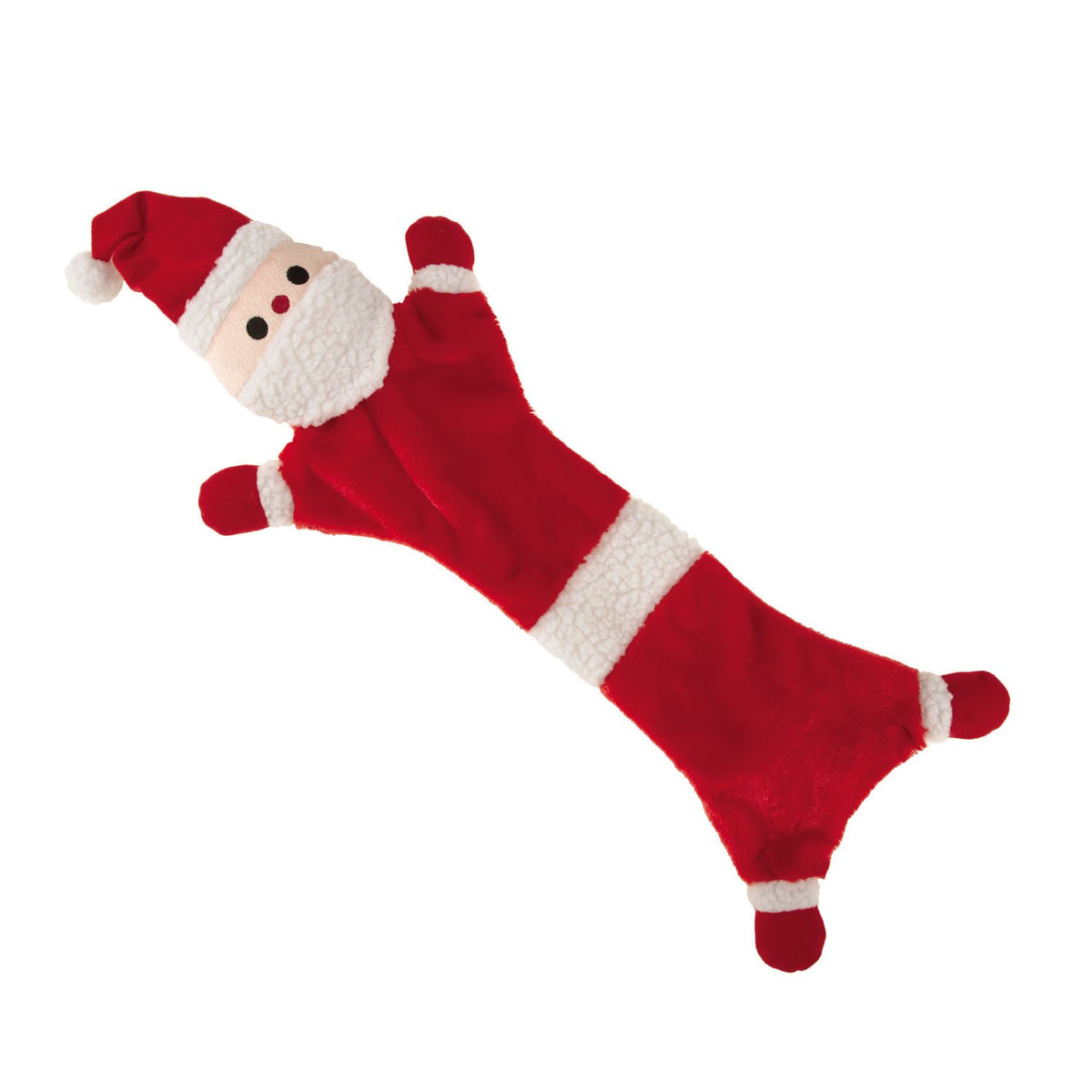 Zanies Festive Unstuffies Dog Toys, 22' Santa