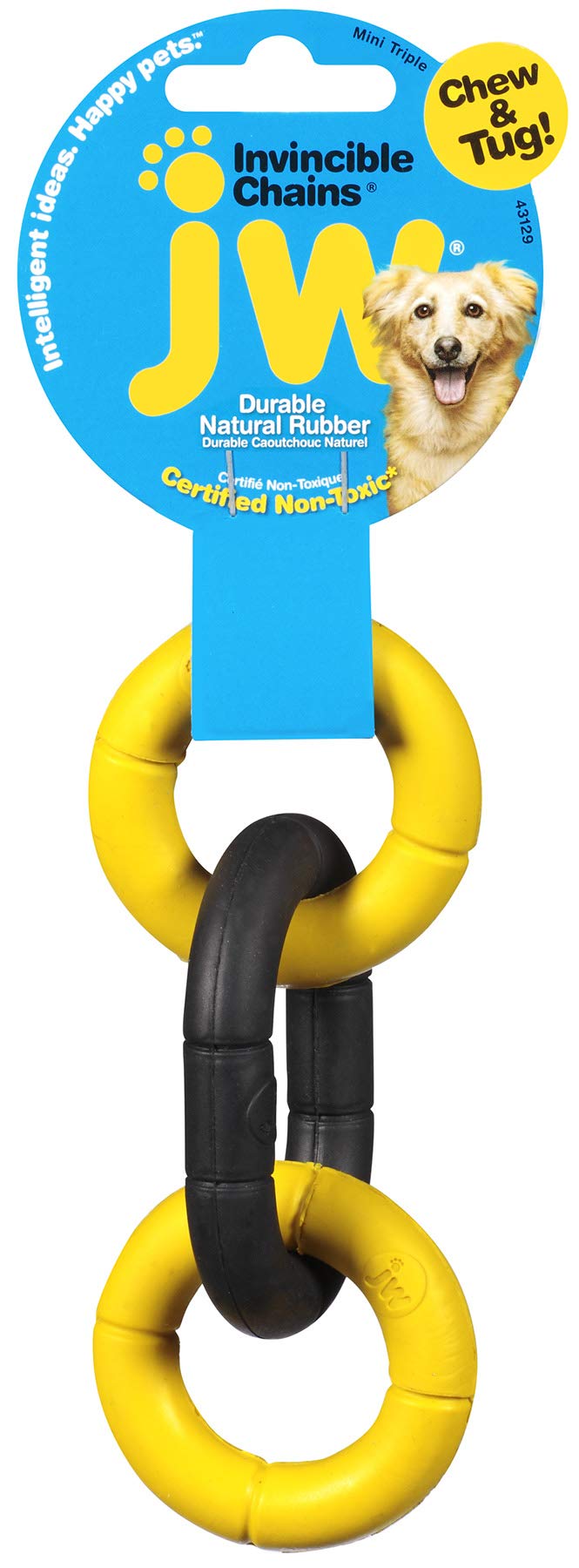 JW Pet Company Mini Invincible Chains Dog Toy, Colors Vary