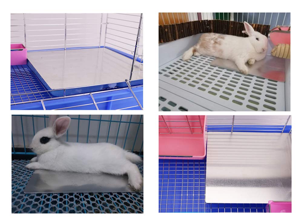 Comtim Rabbits Cooling Mat, Self Cooling Mat Pad For Hamster Guinea Pig Chinchilla Bunny Kitten Cat And Other Small Animals, Pet Cool Plate Ice Bed, Rapid Cooling - Perfect For Hot Summer Weather, L