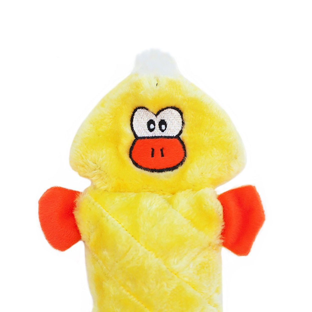 Zippypaws Jigglerz Plush Dog Toy With Squeaker, Stuffed Toy For Tough Play, Duck