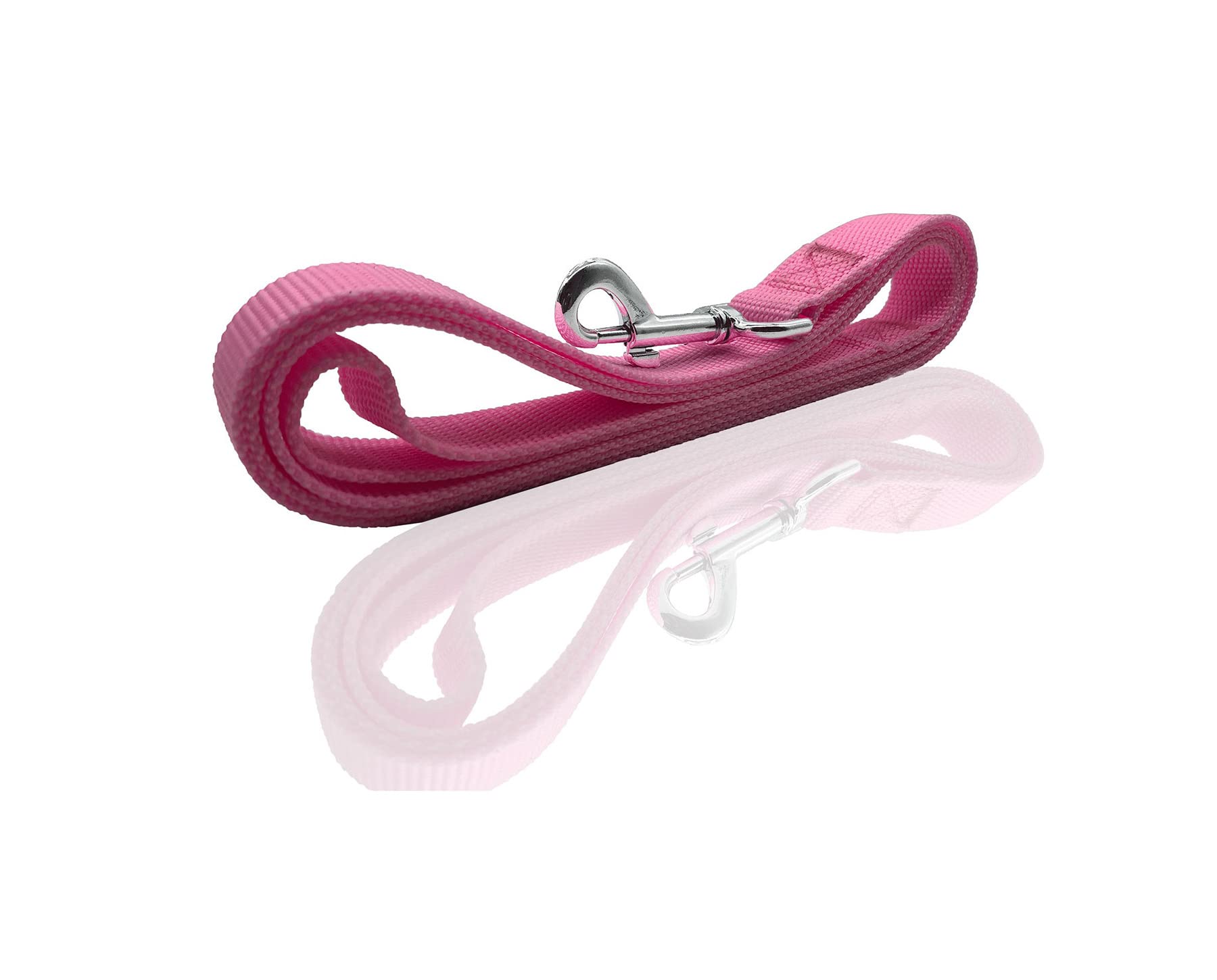 Nylon Dog Leash 4 Ft 5 Feet 6 Foot Long, Walking Training Dog Leashes For Medium Large Dogs, 1 Inch Wide (1' X 6 Ft, Pink)