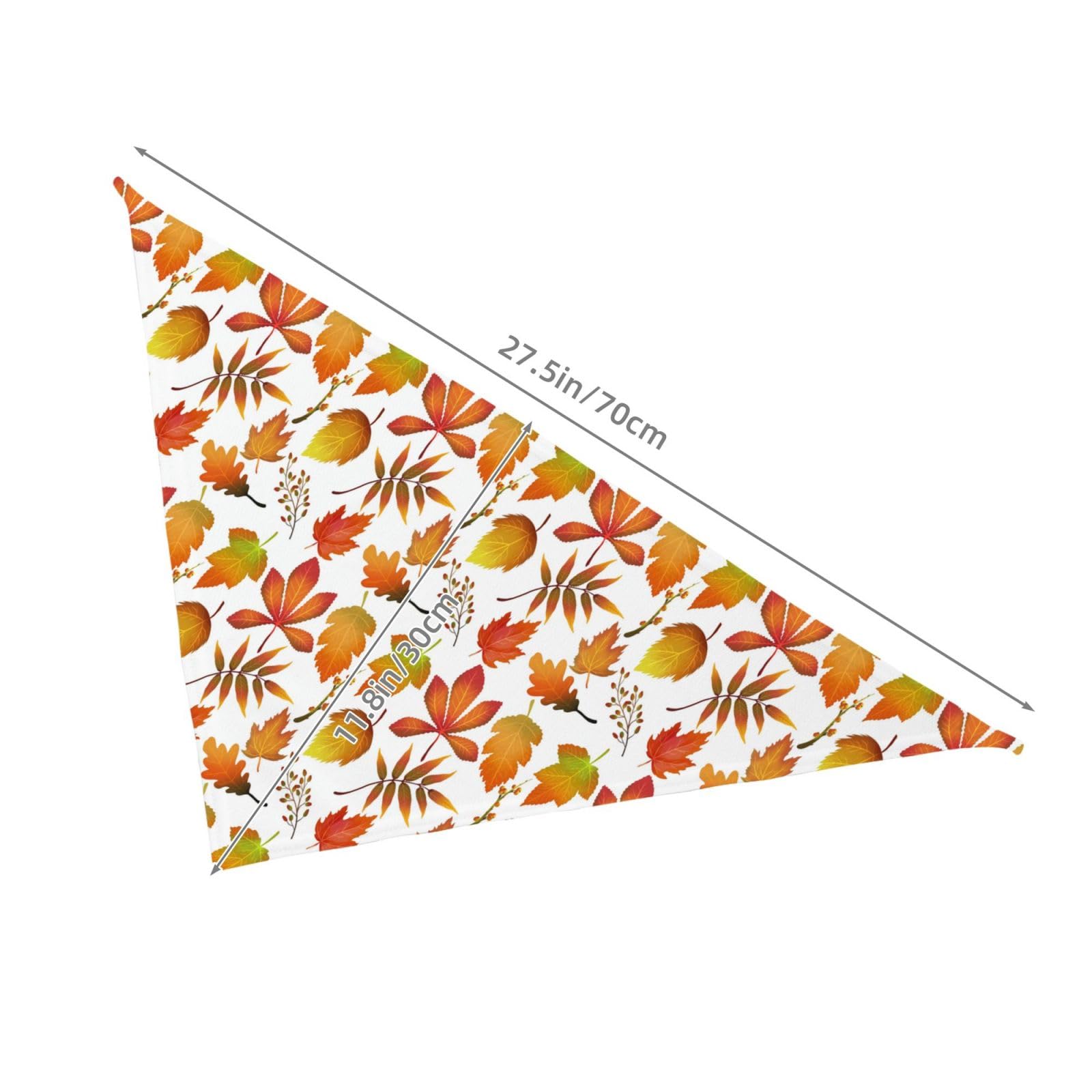 Autumn Fall Maple Leaves Harvest Dog Bandana Scarf Triangle Bibs Pet Accessories Cat Kerchief