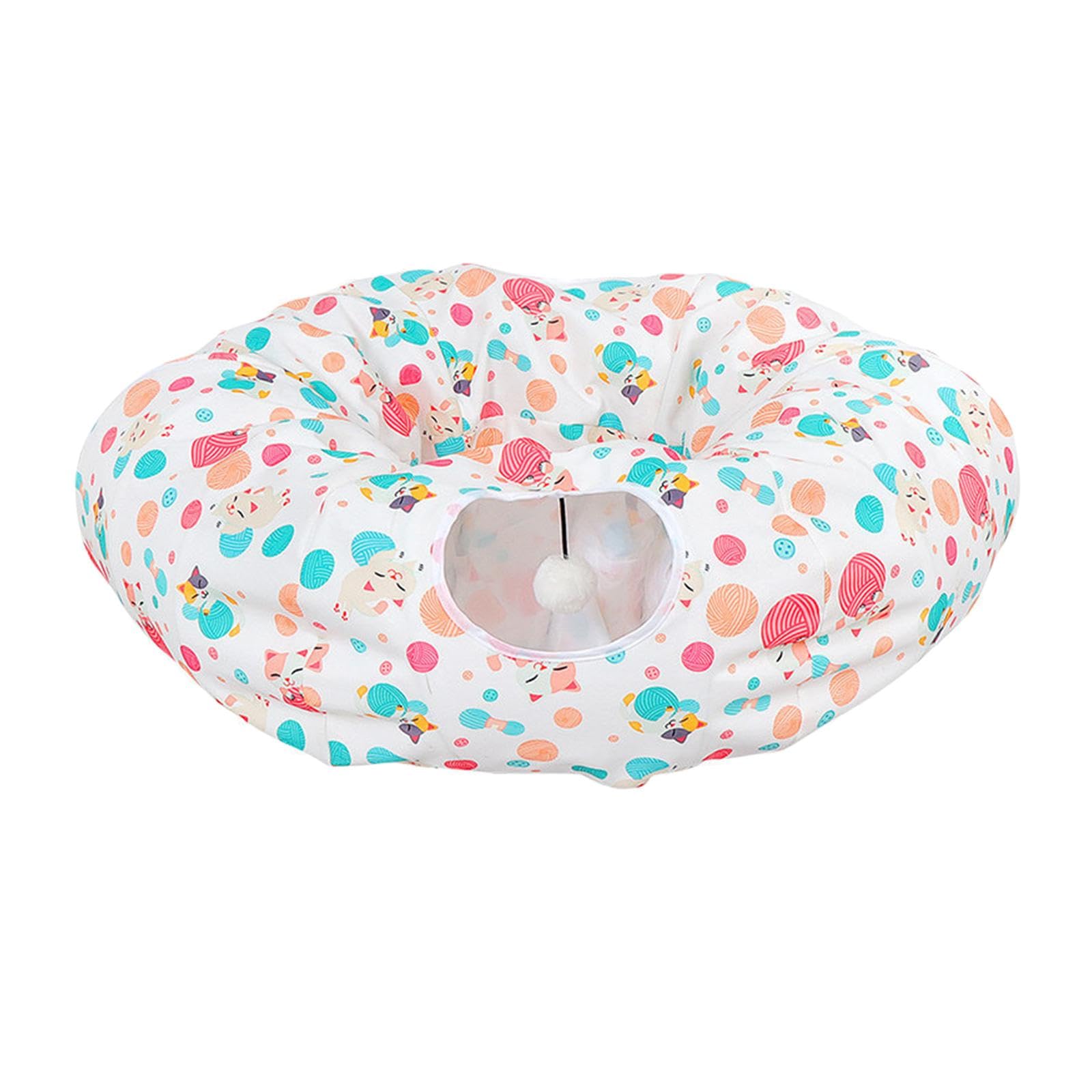 Atorse Cat Tunnel With Cat Bed With Playing Ball Tent Tunnel For Indoor Cats Kitten Lucky Cats|Pet Supplies|Cat Supplies|Toys