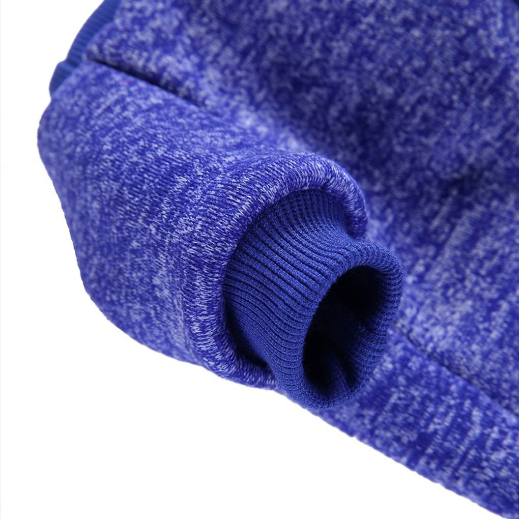 Jecikelon Pet Dog Clothes Dog Sweater Soft Thickening Warm Pup Dogs Shirt Winter Puppy Sweater For Dogs (Dark Blue, L)
