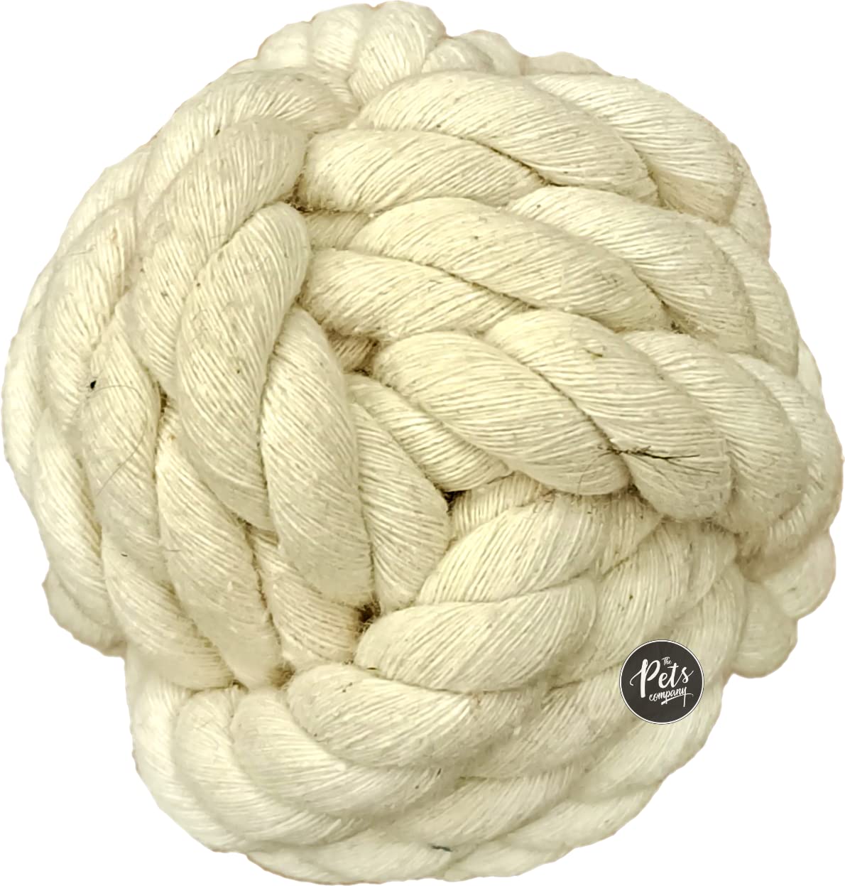 The Pets Company Natural Dog Rope Ball for Puppy Teething, Ball Dog Toys for Small Dogs & Puppies