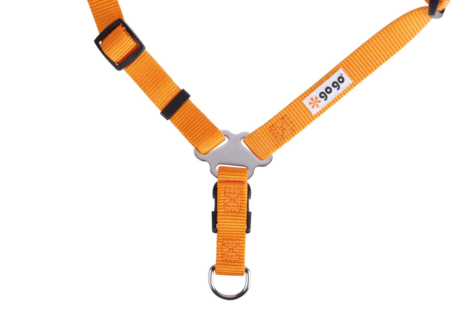 Gogo Pet Products Comfy Nylon 5/8-Inch Adjustable Easy Pet Harness, Small, Orange