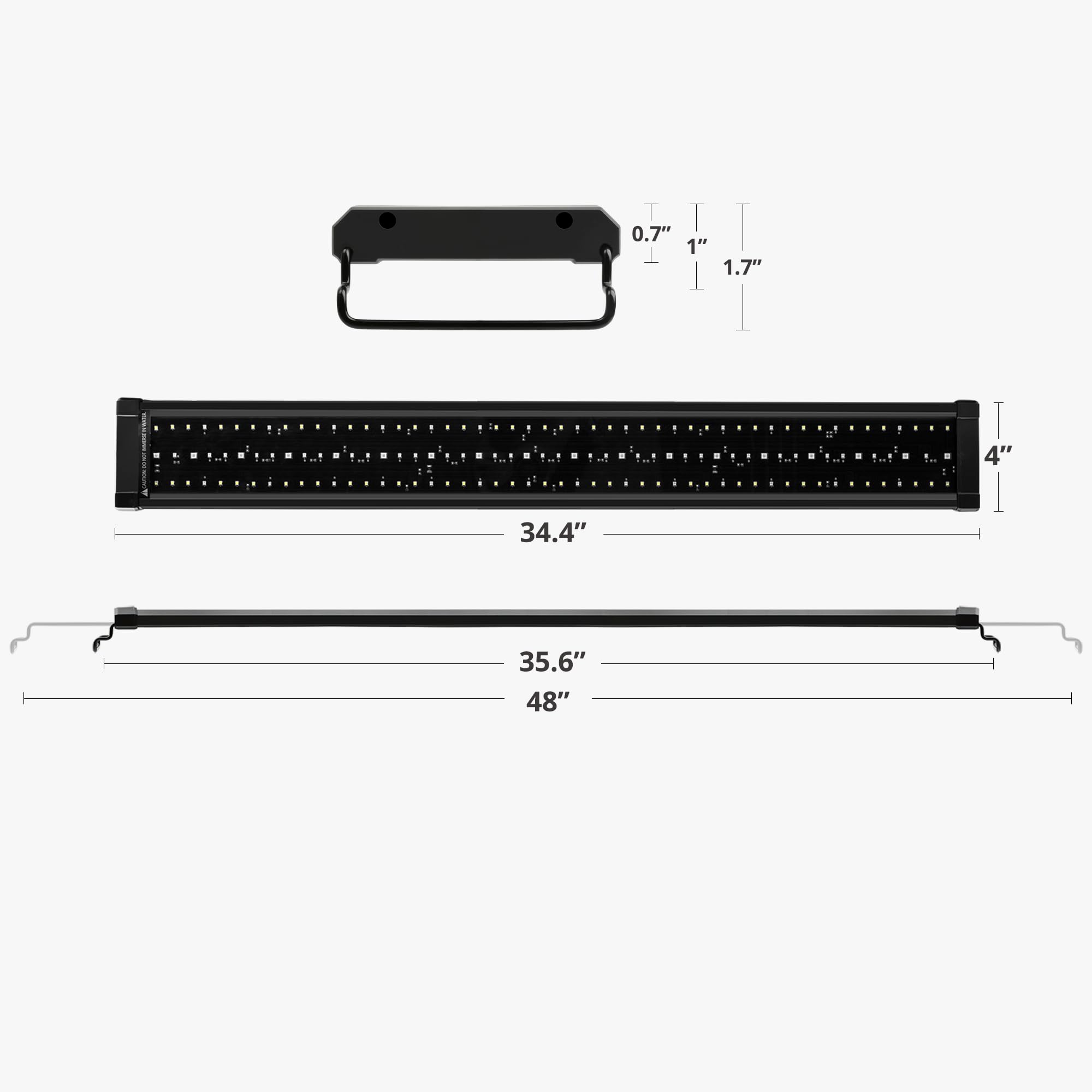 NICREW 36W Saltwater Aquarium Light - Marine LED Reef Light for Corals, Programmable Timer, 36-48 Inch, Blue & White