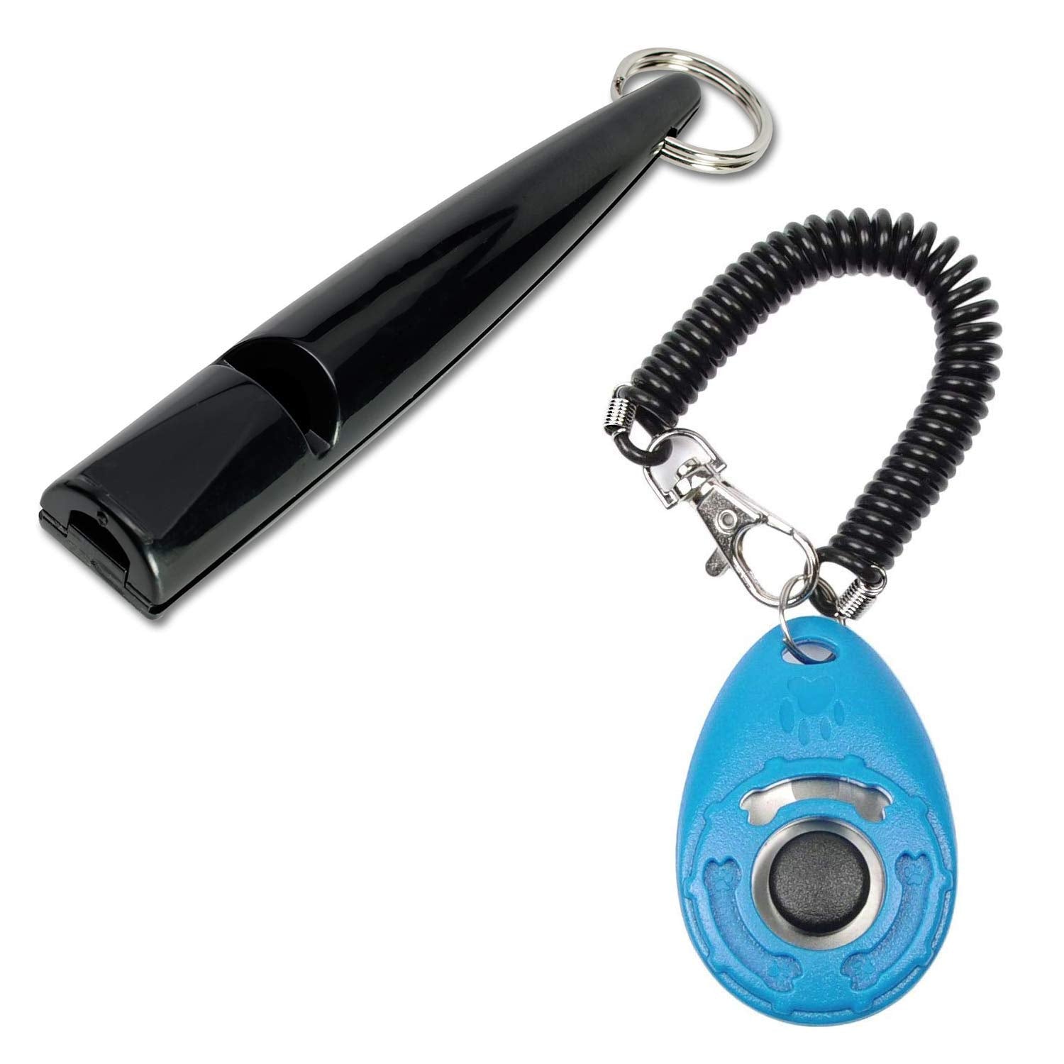 Petspy Dog Training Whistle And Clicker With Wrist Strap For Dog Recall, Bark Control - Complete Pet Training Kit (1 Clicker & 1