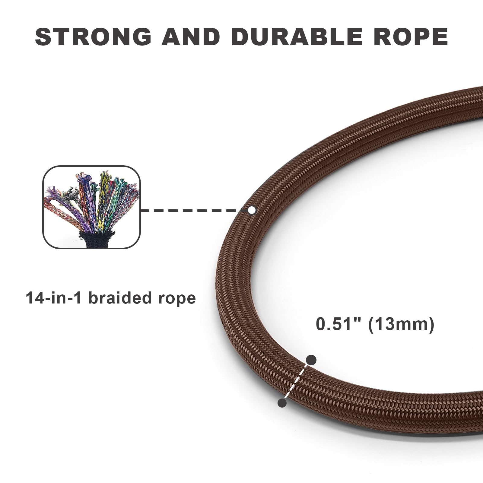 Morxil Rope Dog Leash, 6 Foot Heavy Duty Dog Leash With Aviation Aluminum Auto Locking Carabiner, Strong Nylon Pet Lead For Smal