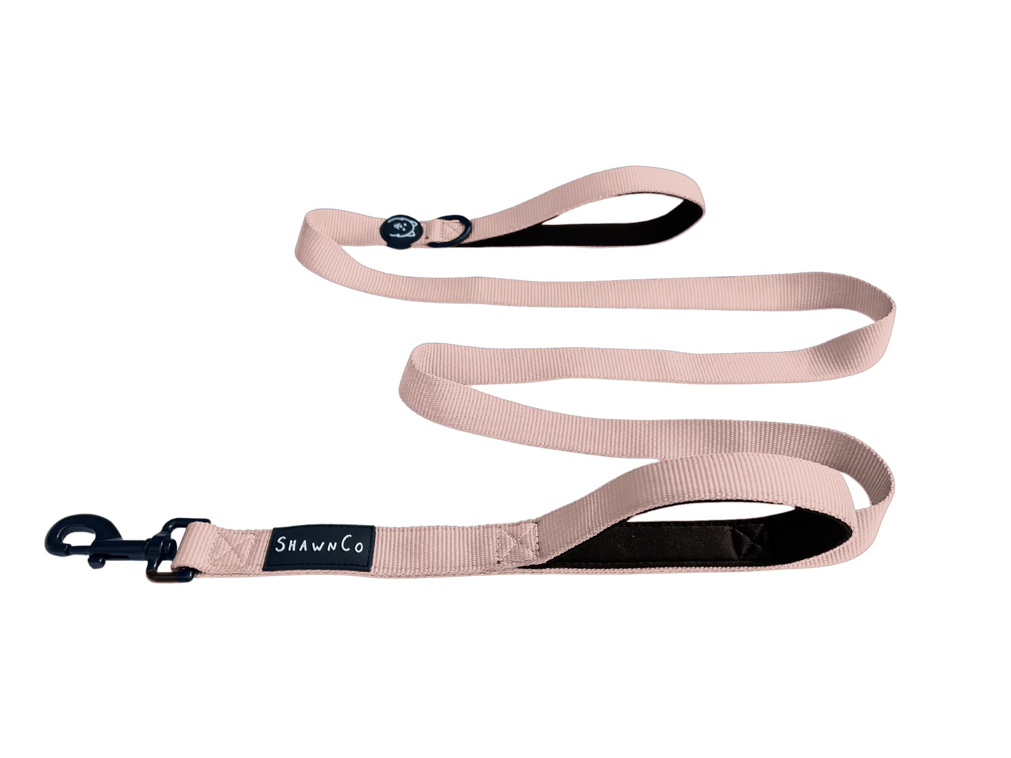 Shawnco Dream Walk Dog Leash- Premium, Nylon Pet Leash With Soft Neoprene Handle For Small, Medium And Large Dogs (Rose Gold, M/