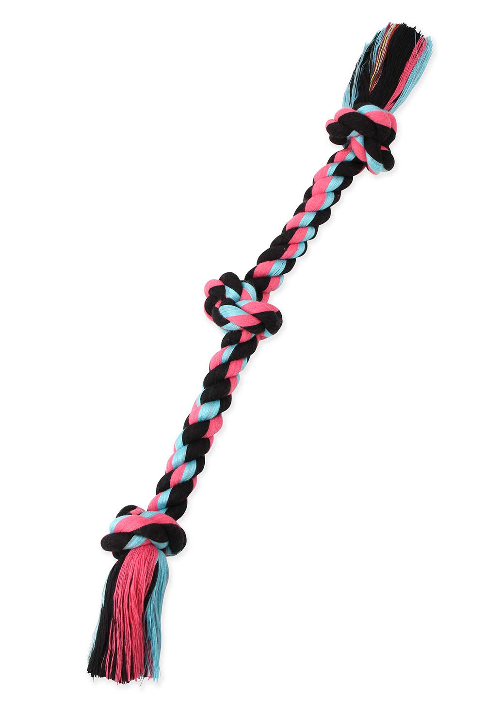 Mammoth Flossy Chews Rope Tug – Premium Cotton-Poly Tug Toy For Dogs – Interactive Rope Toy (Colors May Vary)