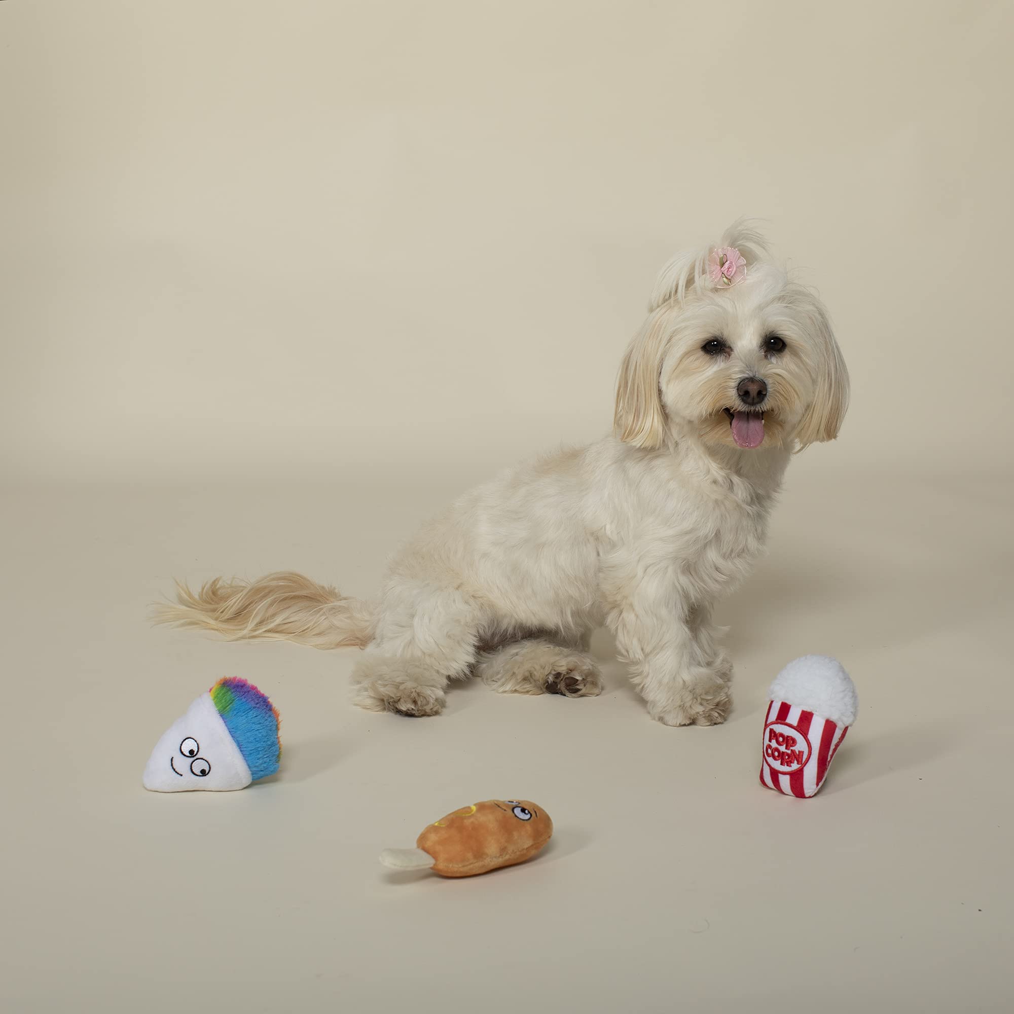 Fringe Studio Plush Dog Toy Set, FAIR Foods, 3 Piece Set, PetShop Collection (289505)