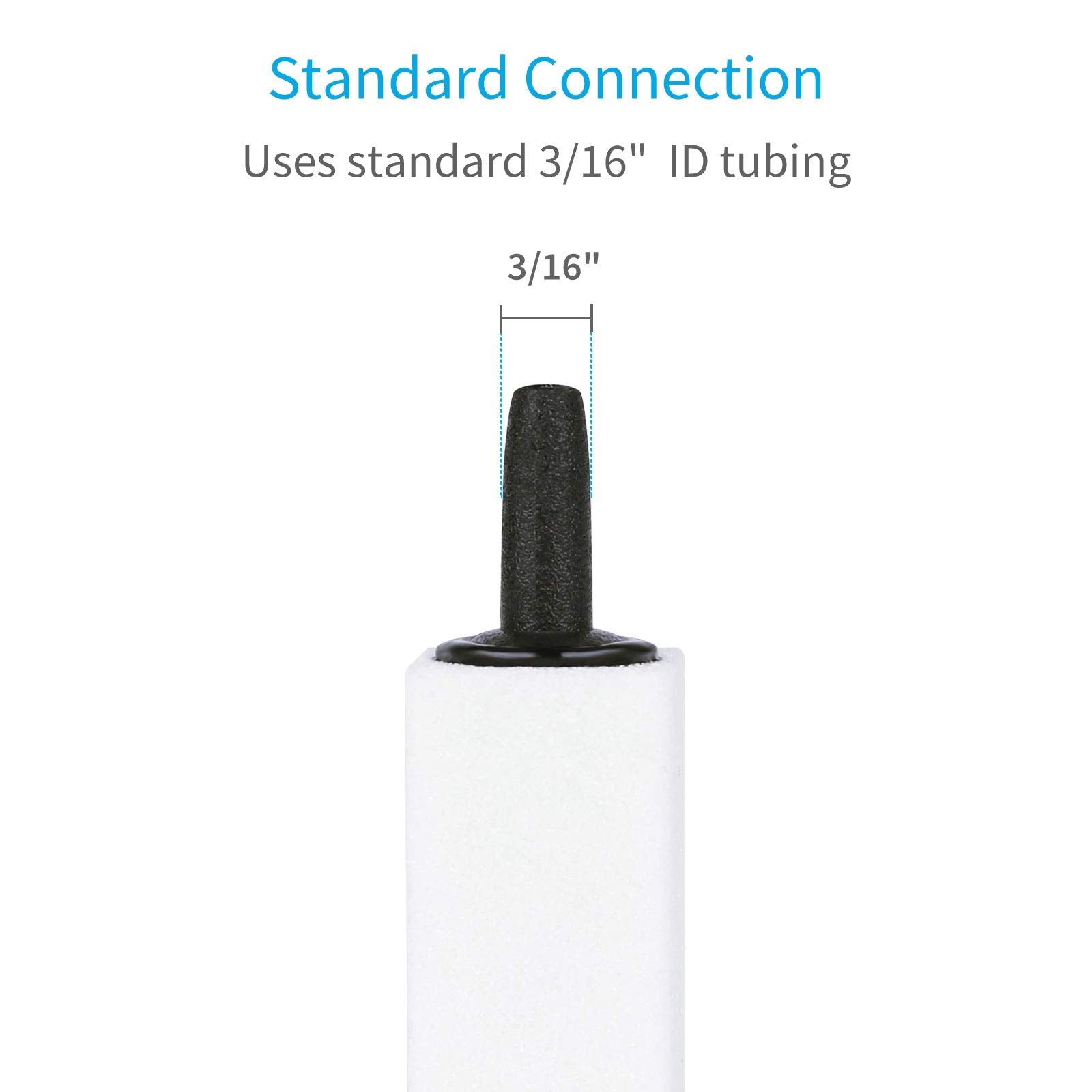 Pawfly 1.2 Inch Air Stone White Cuboid Bubble Stone Diffuser Bubbler Airstones for Aquarium Fish Tank and Pump, 10 Pack