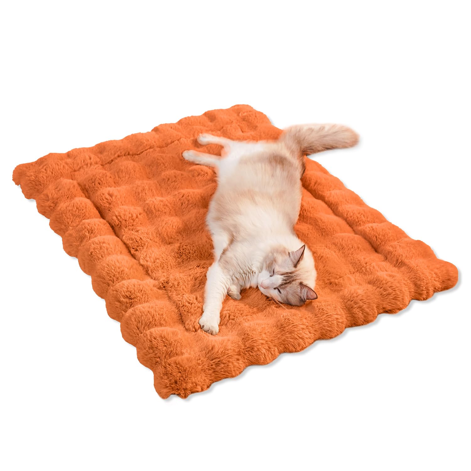 Somahe Cat Beds For Indoor Cats Faux Fur Pet Mat Cute Kitten Plush Bed With Non-Slip Bottom For Carriers/Couch Dog & Puppy Frien