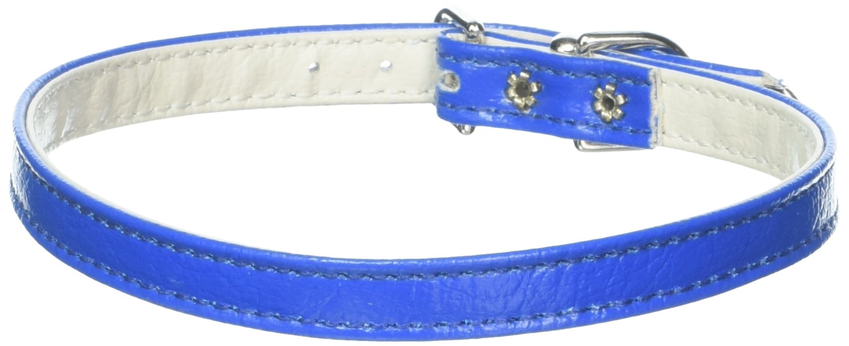 Dog, Puppy & Pet Plain Collar, &quot;3/8&quot; Wide&quot; Blue 14