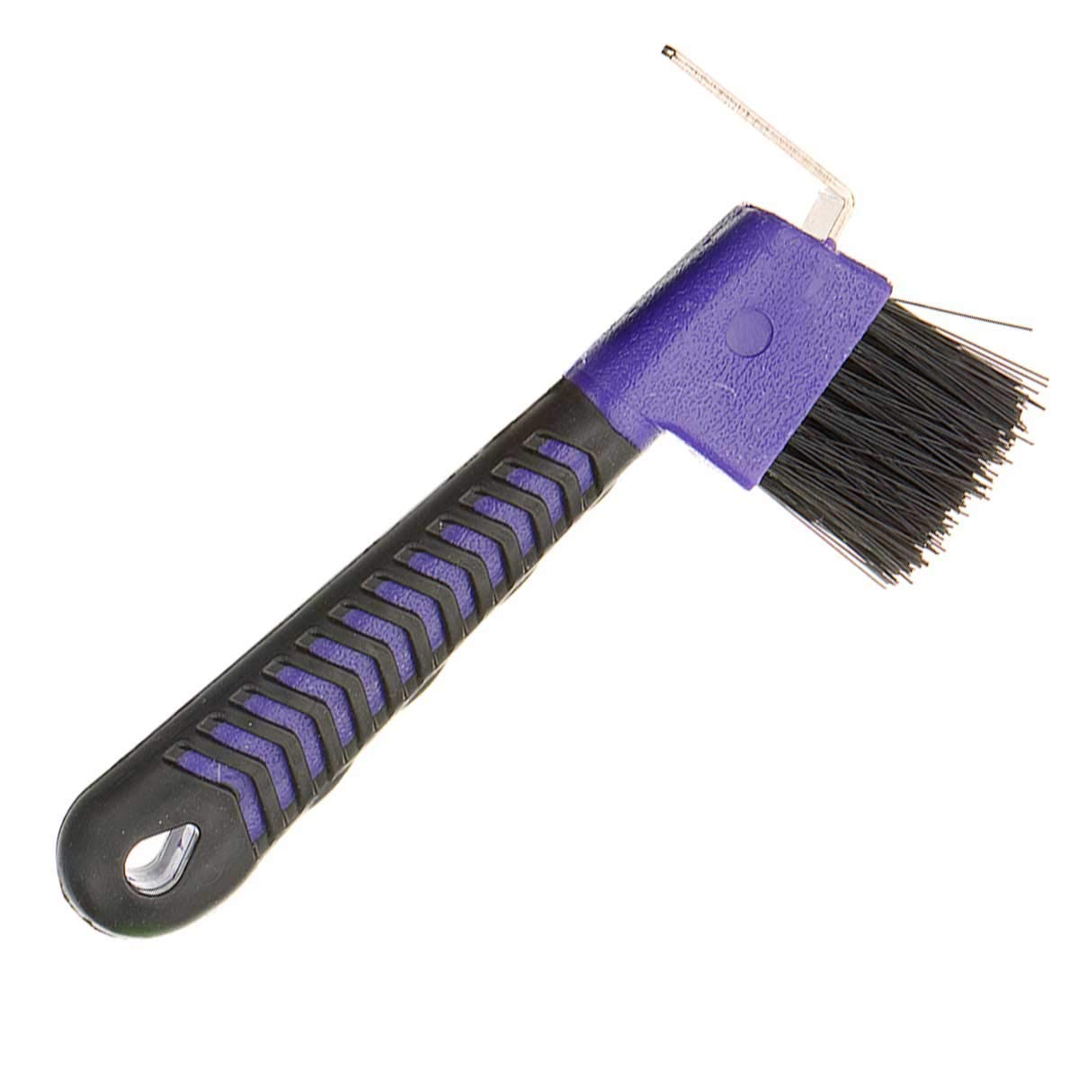 BOTH WINNERS Horse Hoof Pick Brush with Soft Touch Handle (Purple)