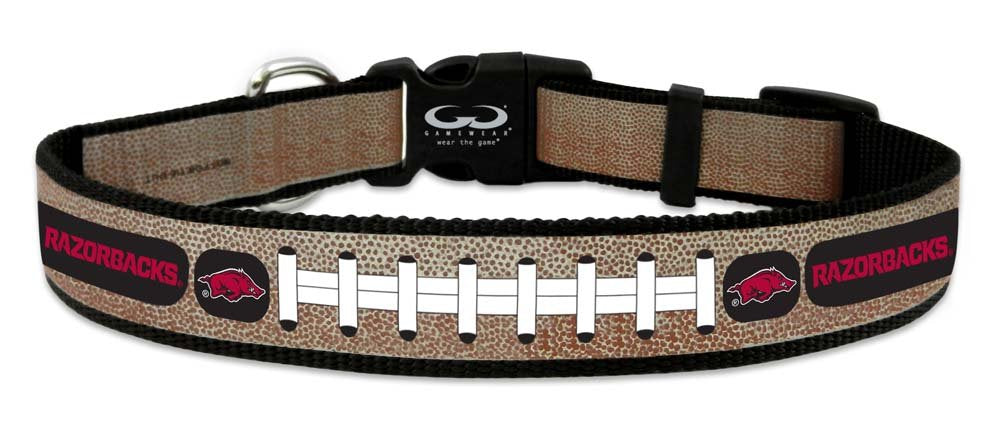 Gamewear Ncaa Arkansas Razorbacks Reflective Football Collar, Large, Silver