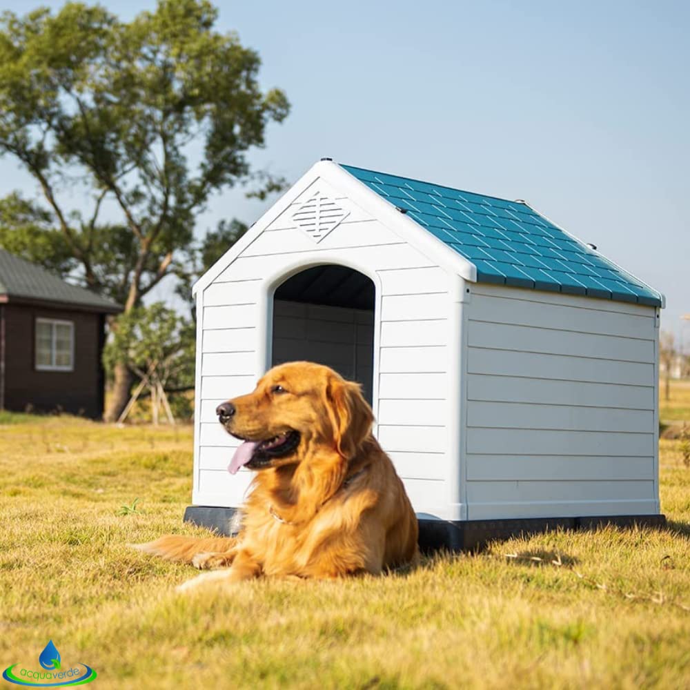 Acquaverde Maxi House For Large Dogs Made Of Pvc Resin For Outdoor Garden Cm 101X97X99