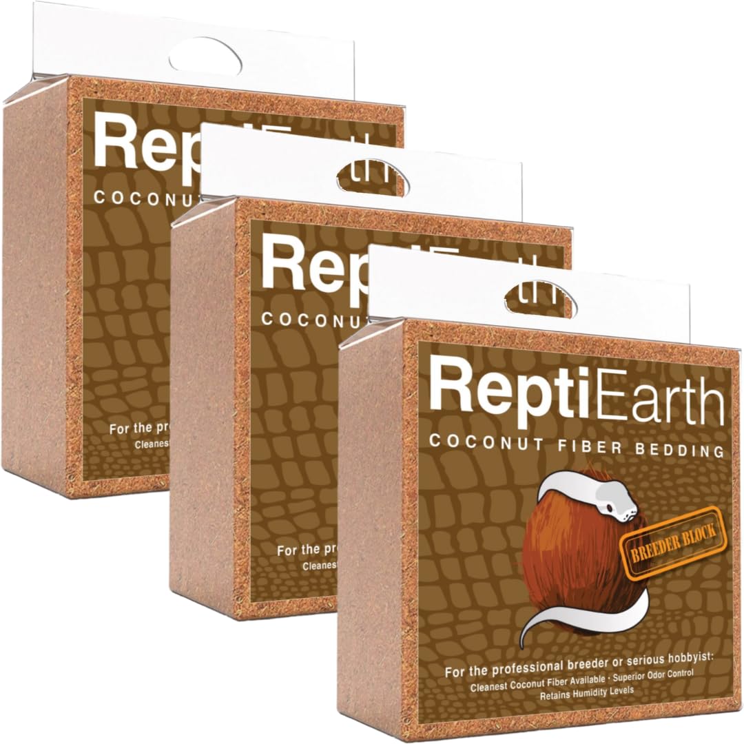 Reptiearth Fine Coconut Fiber Substrate, Fluffy Small-Strand Reptile Substrate And Snake Bedding For Bioactive Terrarium Tanks, 