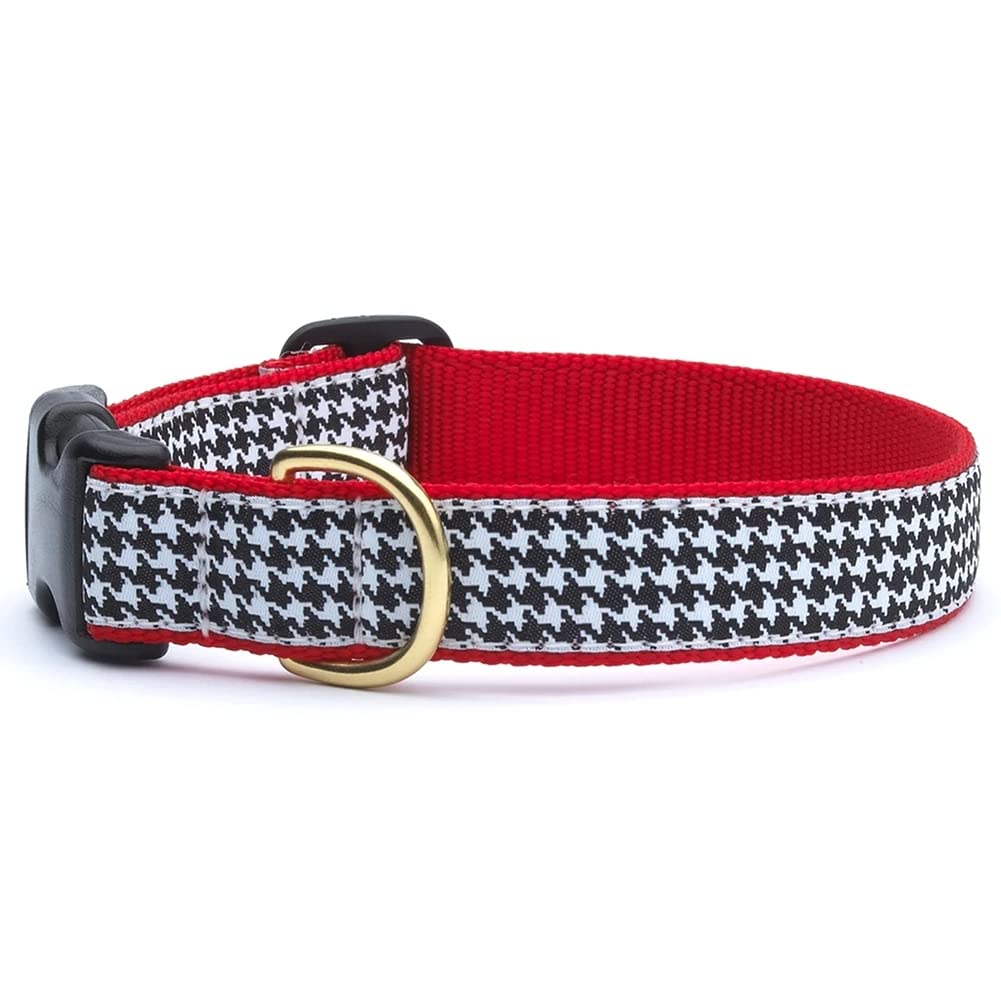 Up Country Houndstooth Pattern Dog Collars And Leashes (Houndstooth Pattern Dog Collar, X-Small (6 To 12 Inches) 5/8 Inch Narrow Width)