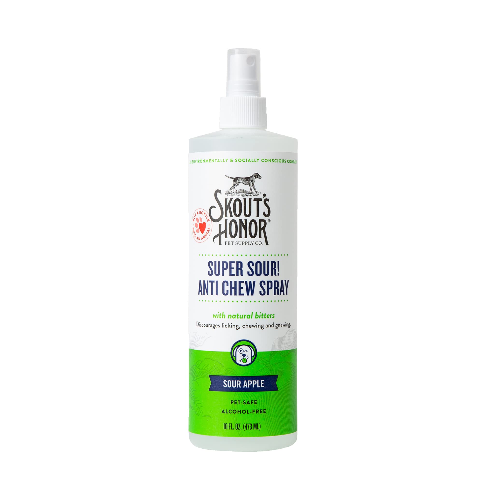 SKOUT'S HONOR Super Sour! Anti Chew Spray - Natural Bitter Formula to Deter Chewing, Licking, and Biting - Safe for Indoor and O
