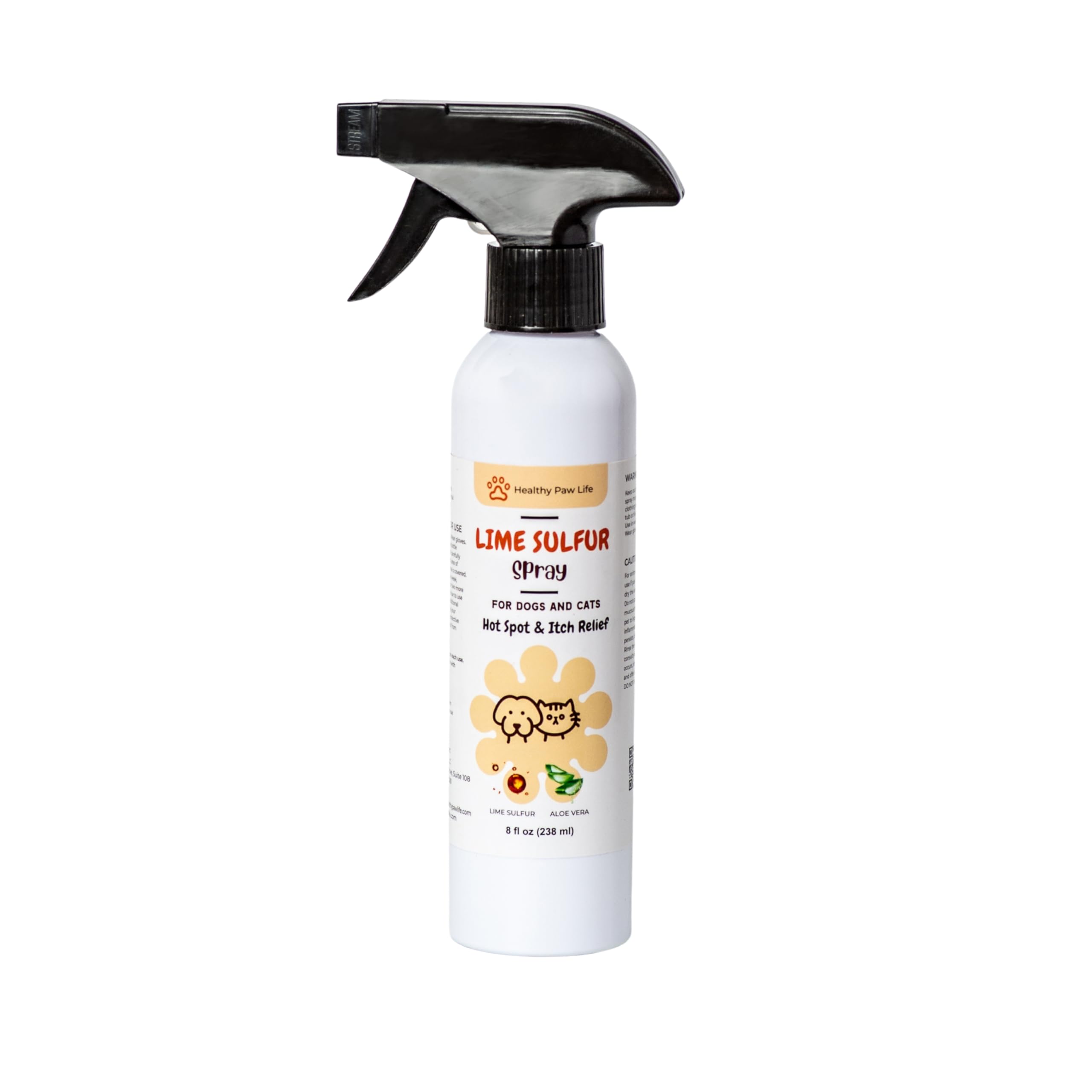 Lime Sulfur Spray for Dogs, Cats, Horses & Livestock - Soothing Care for Itchy, Dry Skin & Seasonal Irritation, Support for Paw 