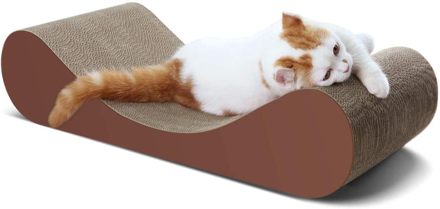 Bone Cat Scratcher Cardboard Lounge Bed, Cat Scratching Post, Durable Board Pads Prevents Furniture Damage