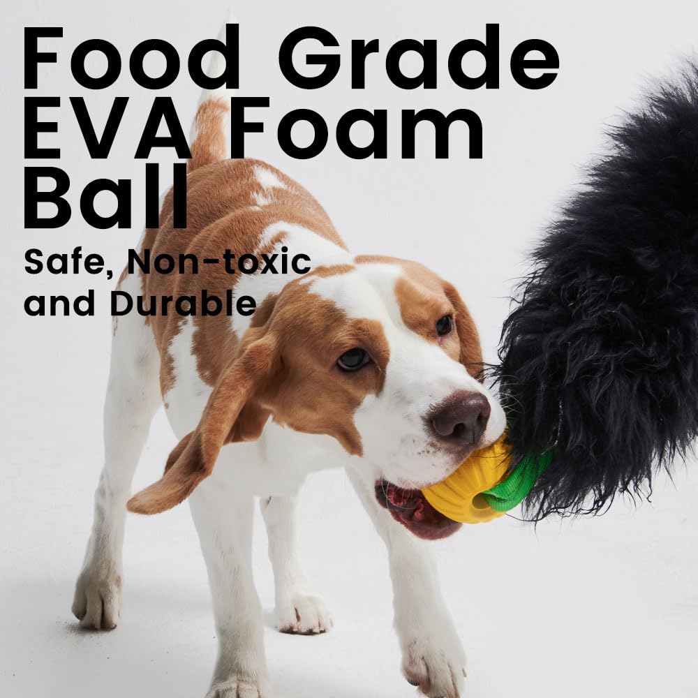 Howgo Dog Rope Toy,Dog Bungee Chaser Toy 100% Sheepskin,Sheep Smell Tug Toy For All Breeds (Purple, Short Without Ball)