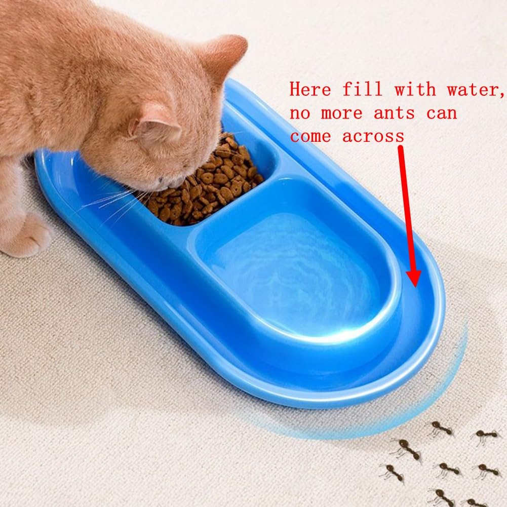GRPET Cat Kitten Dish Dog Puppy Feeder Pet Bowl 3 Colors New Light Blue