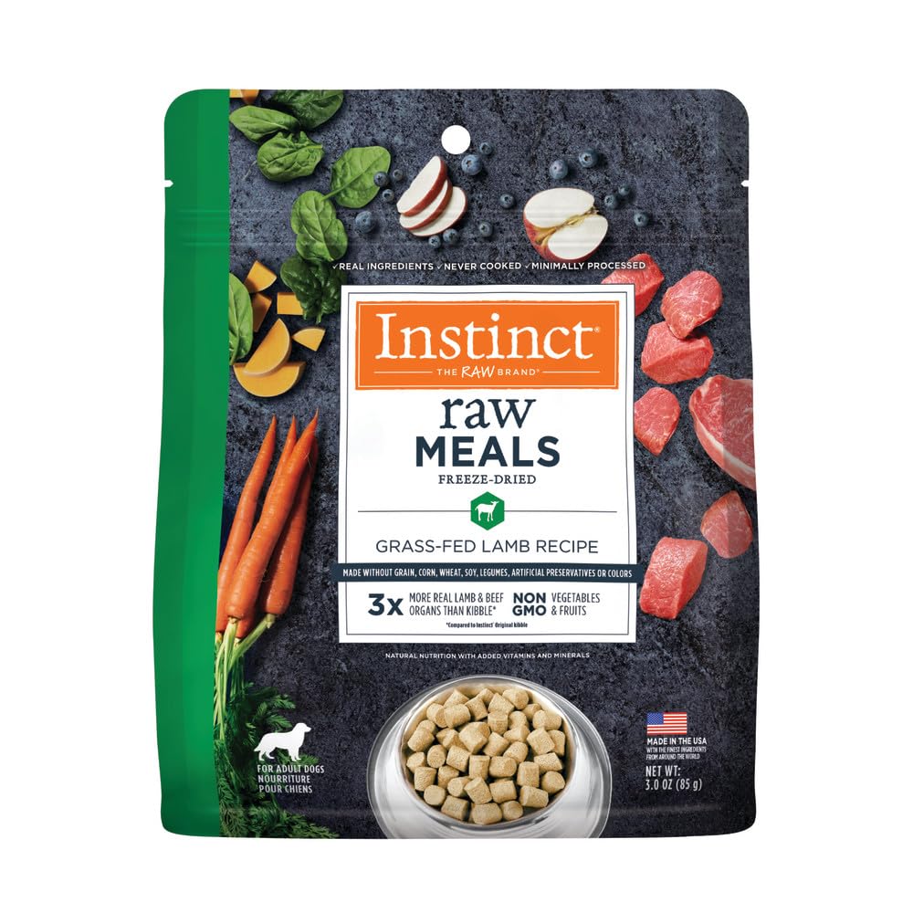 Instinct Raw Meals Freeze-Dried Lamb Dog Food, 3 oz. Bag
