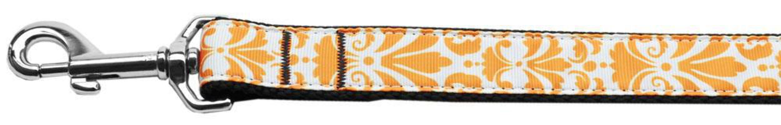 Mirage Pet Products Damask Nylon Dog Leash, Yellow, 4'