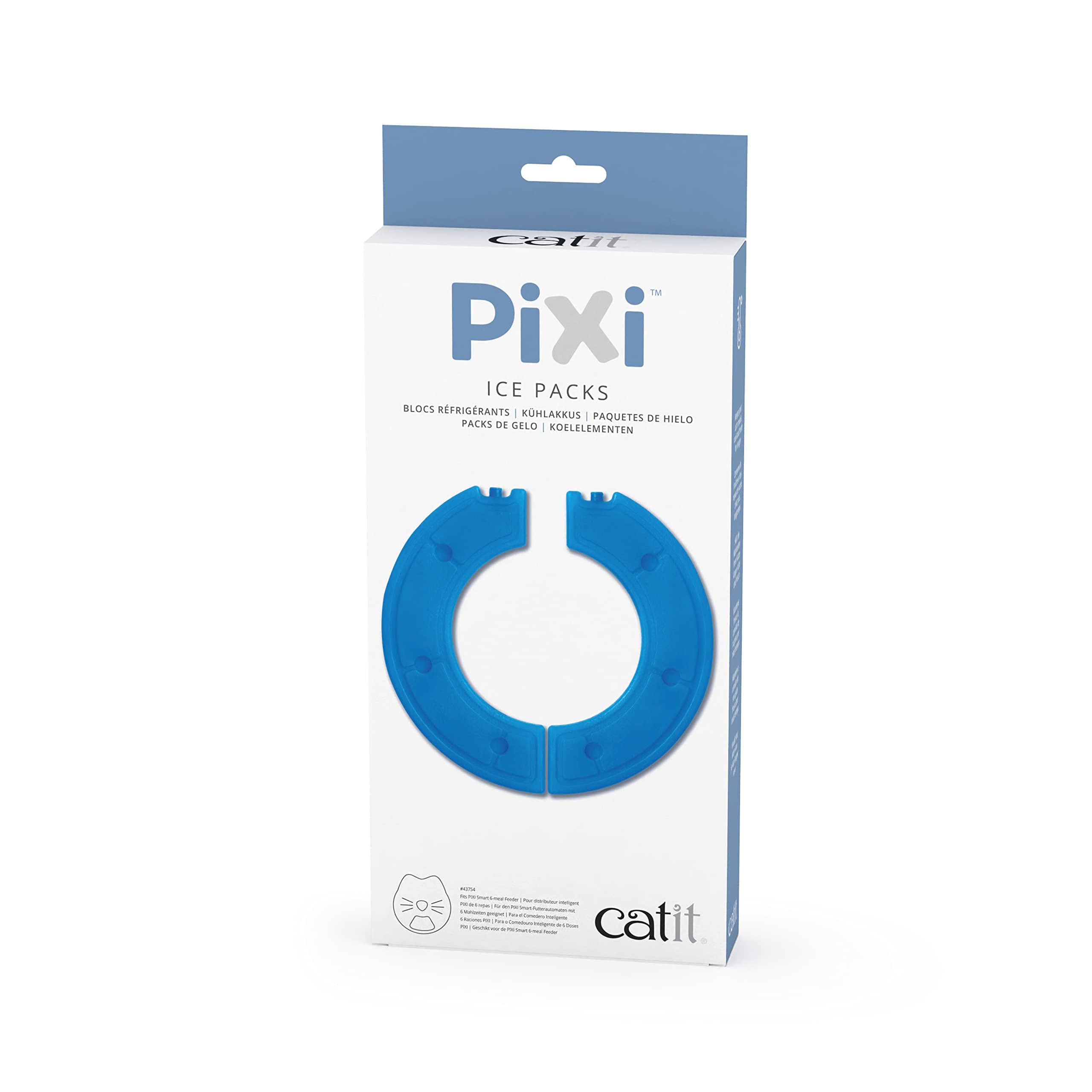Catit PIXI Ice Packs for Automatic 6-Meal Feeder for Cats, 2 Pack,Blue