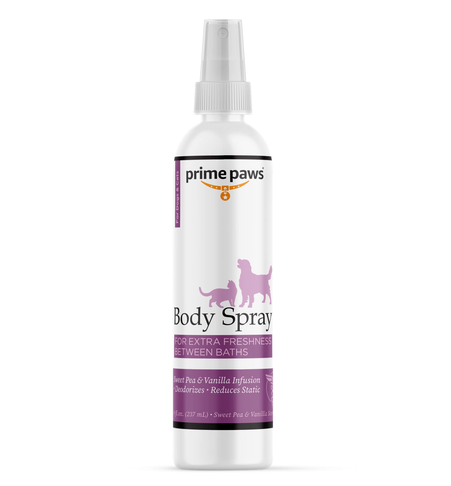 Prime Paws Body Spray for Dogs and Cats - Long Lasting Cat Cologne & Odor Eliminator - Dog Spray Deodorizer Perfume for Grooming