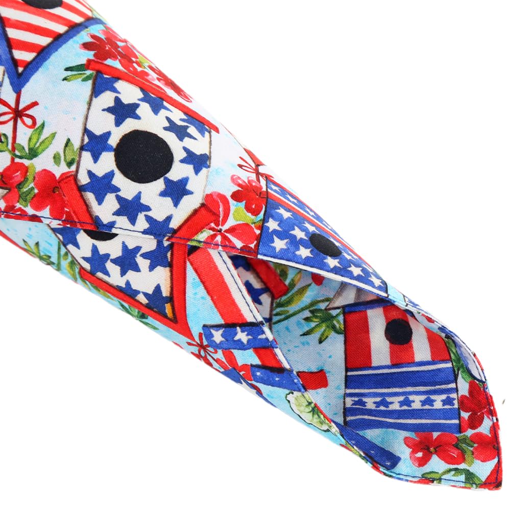 American Flag Dog Bandana 6Th Of July Pet Clothes Patriotic Reversible Triangle Bibs Scarf Accessories For Cats Animals