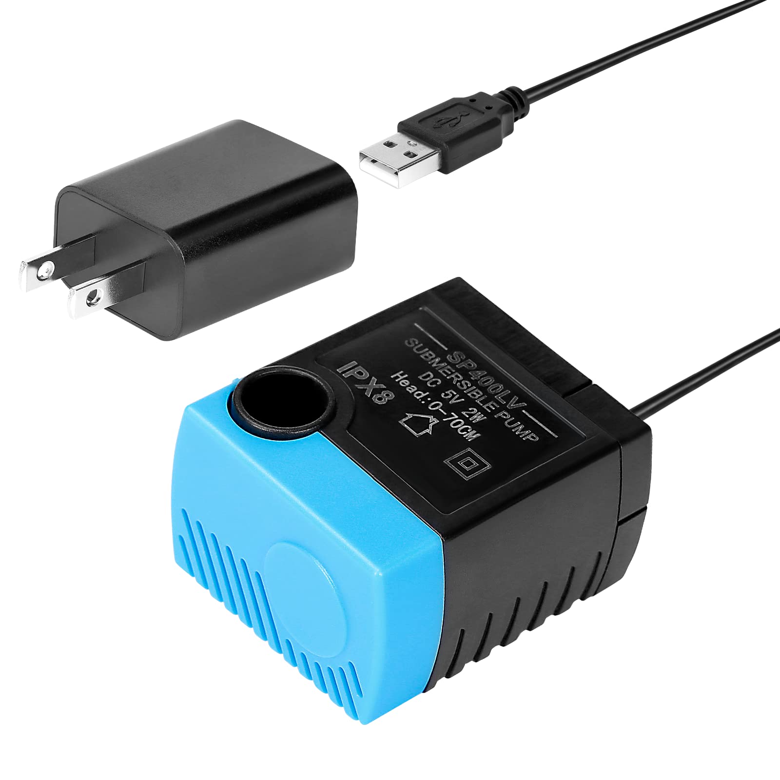 VinDox Replacement Pump for Pet Drinking Fountains - SP-400LV USB Replacement Pump with Adaptor-Compatible with Butterfly, Ceram