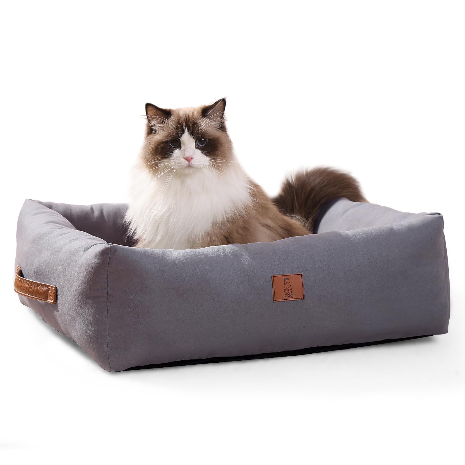 Looyn 20In Dog Bed For Small Medium Sized Dogs And Cats - Washable Rectangle Puppy Bed For Indoor Outdoor, Cozy Pet Bed With Sup