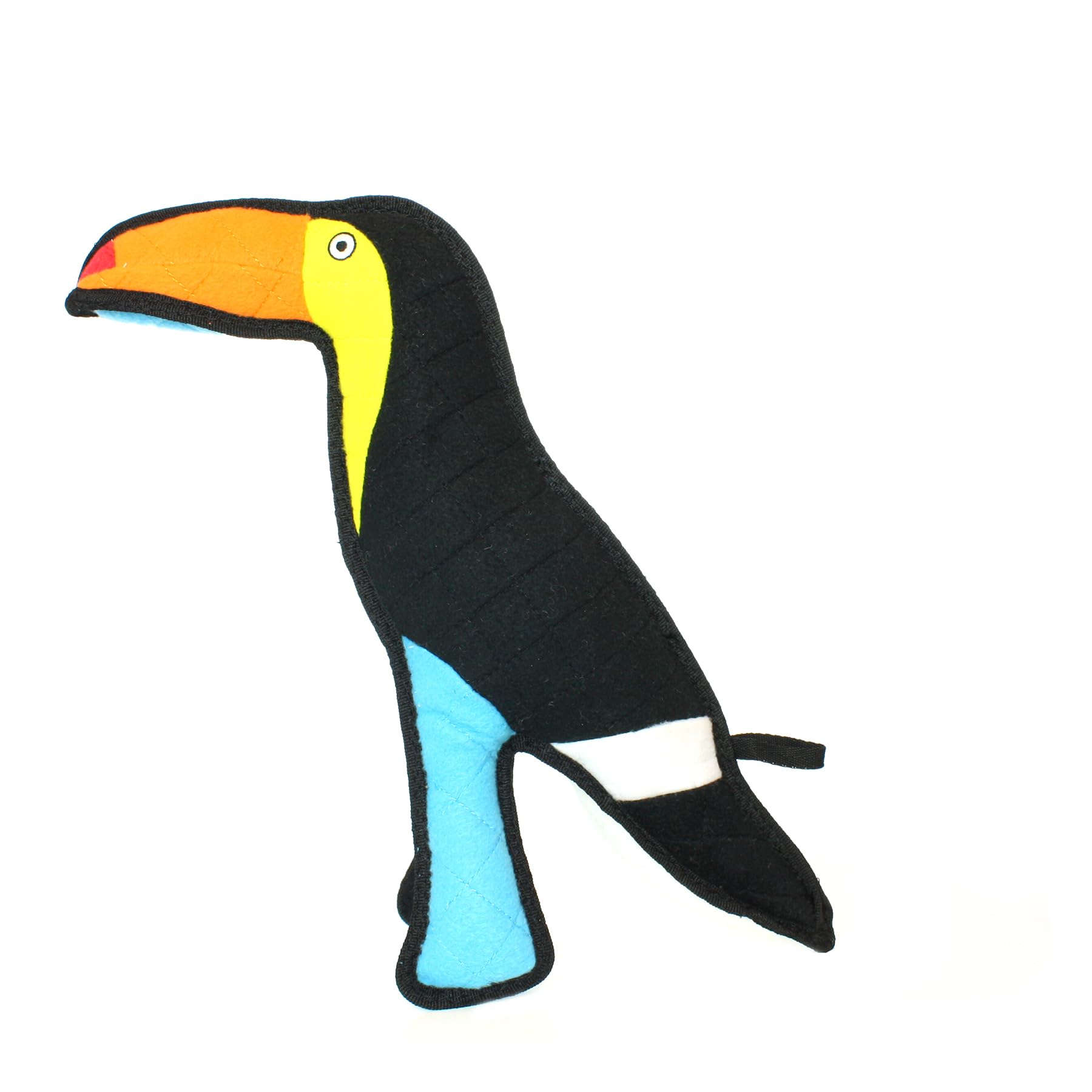 TUFFY - World's Tuffest Soft Dog Toy - Zoo Toucan - Multiple Layers. Made Durable, Strong & Tough. Interactive Play (Tug, Toss &