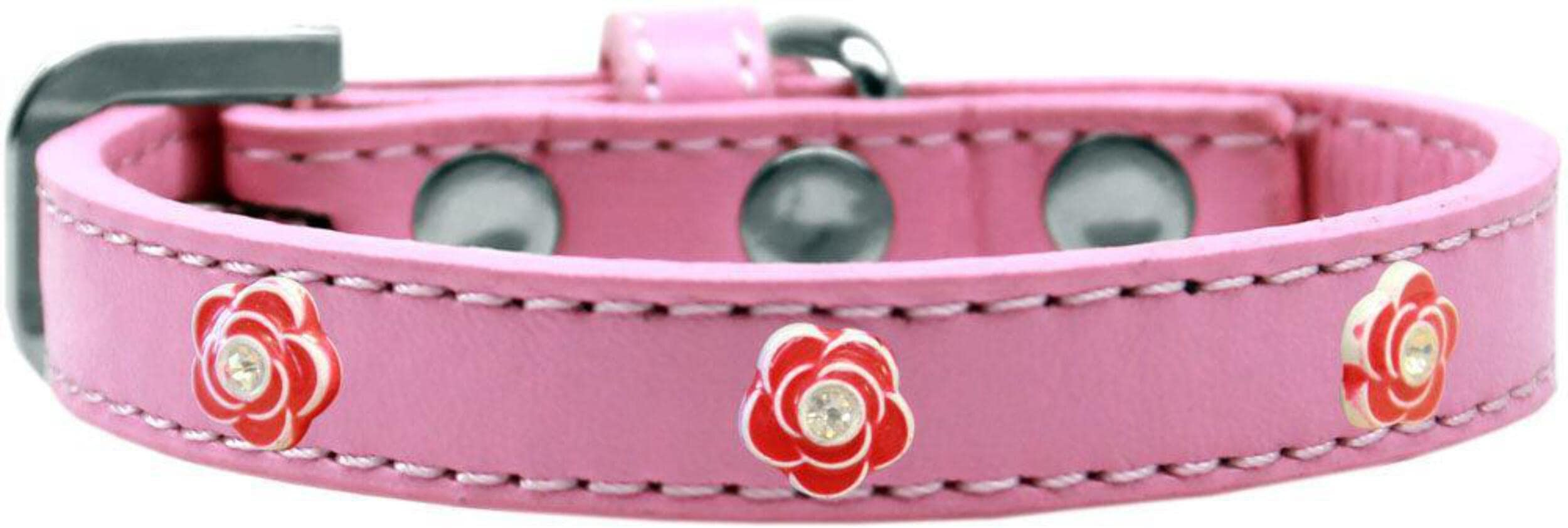 Dog, Puppy & Pet Widget Fashion Collar, Red Roses Red 16