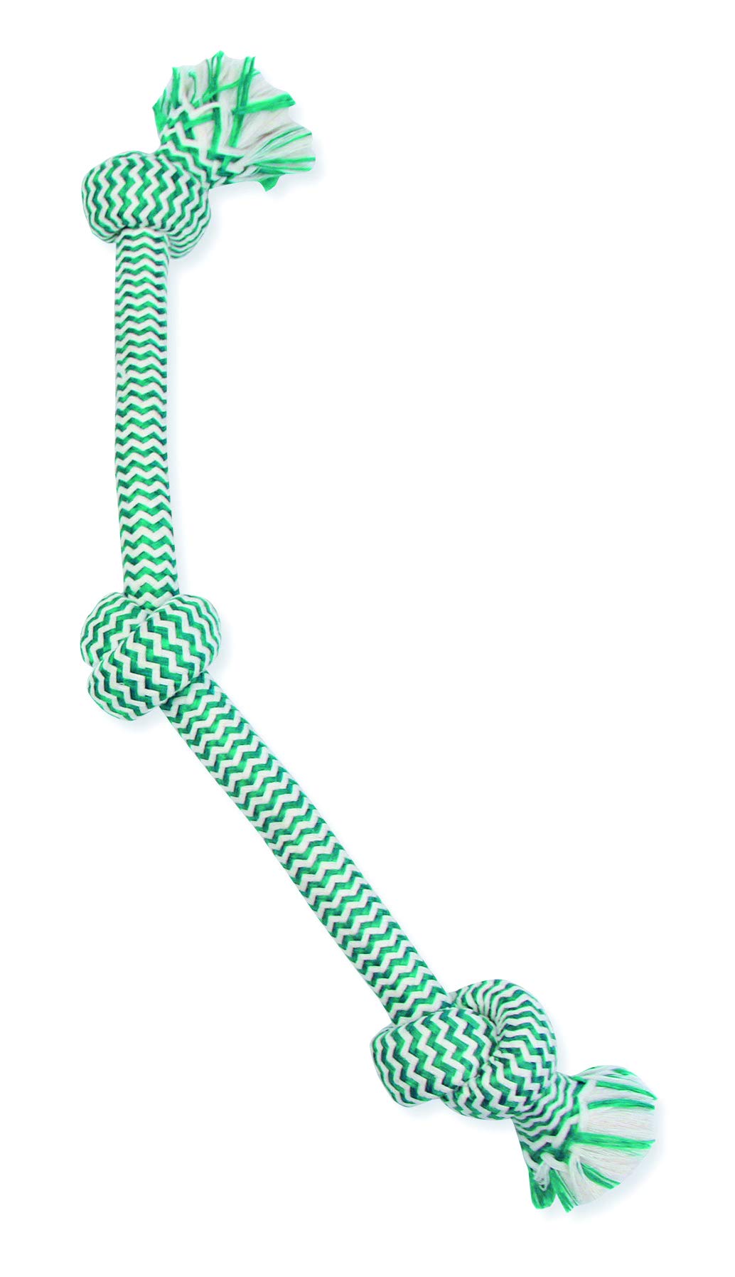 Mammoth Flossy Chews Extra Fresh Rope Tug – Premium Cotton-Poly Yarn With Floss Tug Toy For Dogs – Interactive Dog Rope Toy – Tug Dog Chew Toy For Medium To Large Dogs - Large, 25”