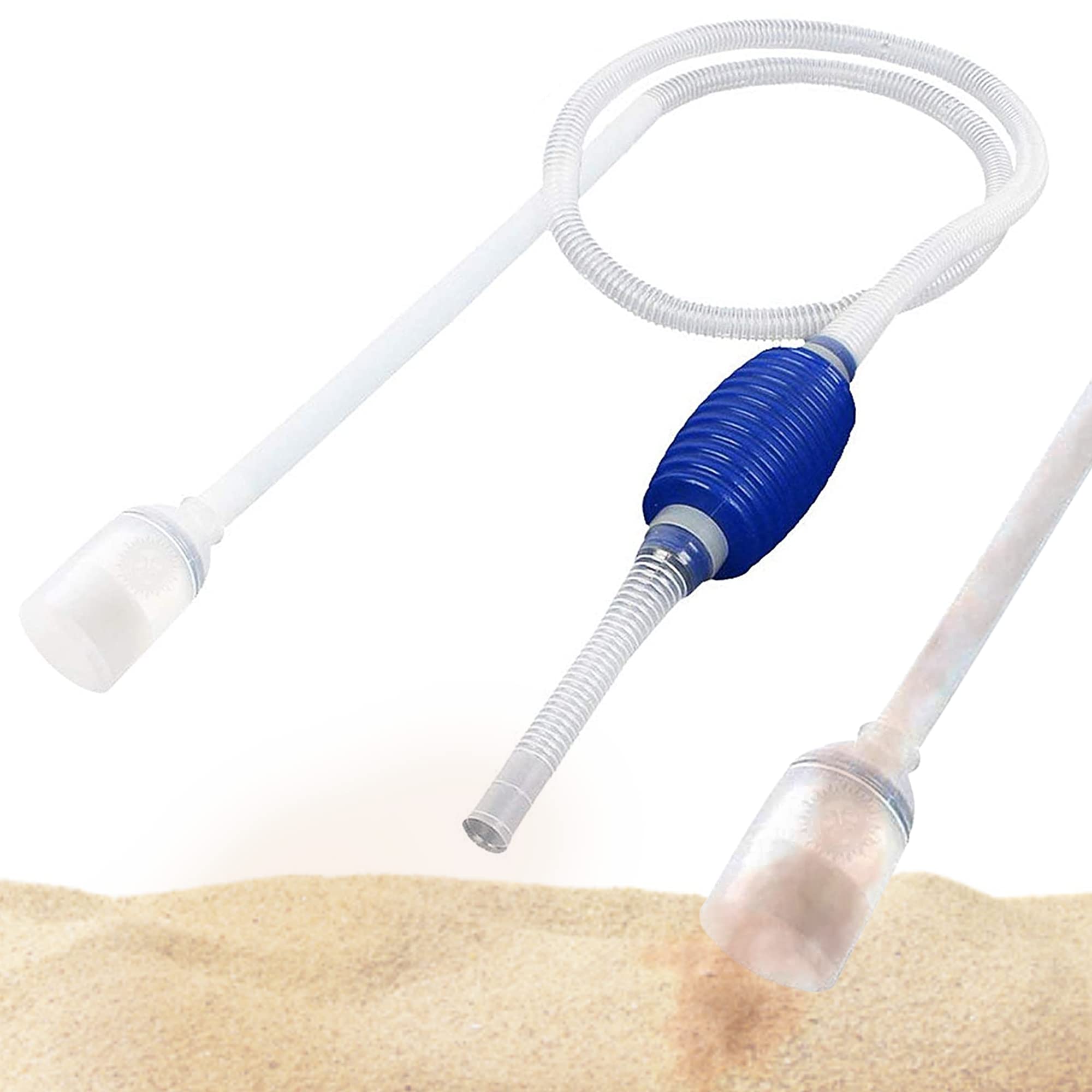 Sungrow Water Siphon Pump For Fish Tank With Priming Bulb, 35 Nozzle Net, 65-Inches, Long Nozzle Sand Cleaning Kit, Fish Gravel 