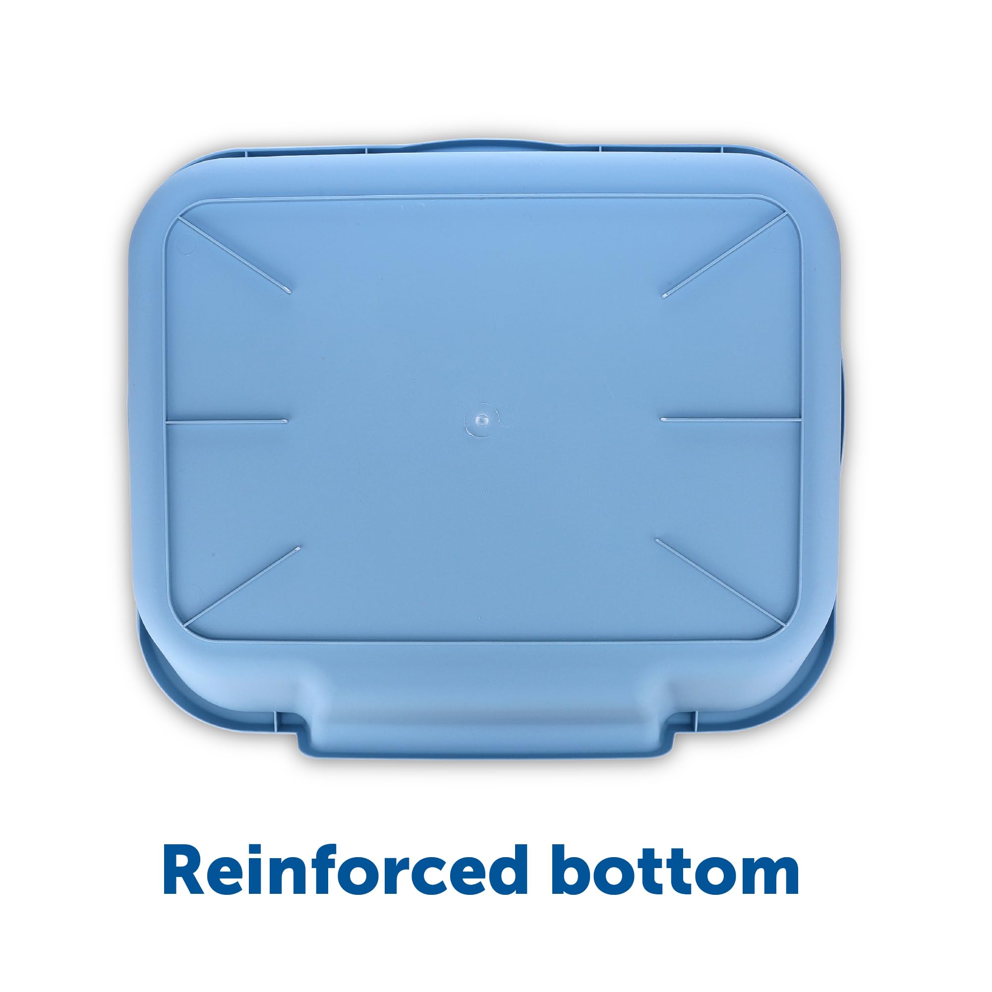 Kittygohere Senior Cat Litter Box 1 Pack, Large Blue Low Entrance Kitty Litter Box, Sized For Cats Comfort, Perfect For Senior And Arthritic Cats, Made In Usa