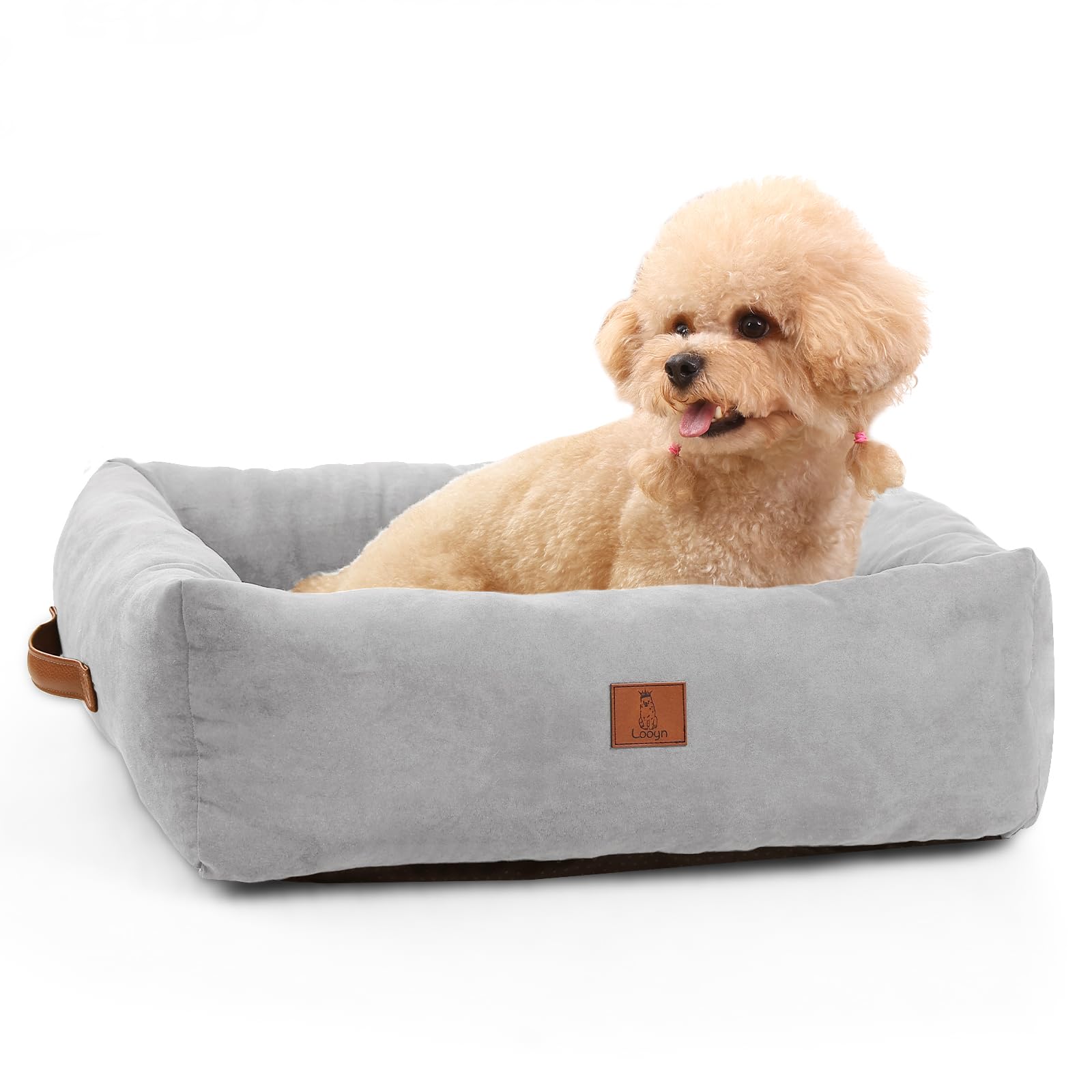 Looyn 25In Dog Bed For Small Medium Sized Dogs - Washable Rectangle Puppy Bed For Indoor Outdoor, Cozy Pet Bed With Support Pill