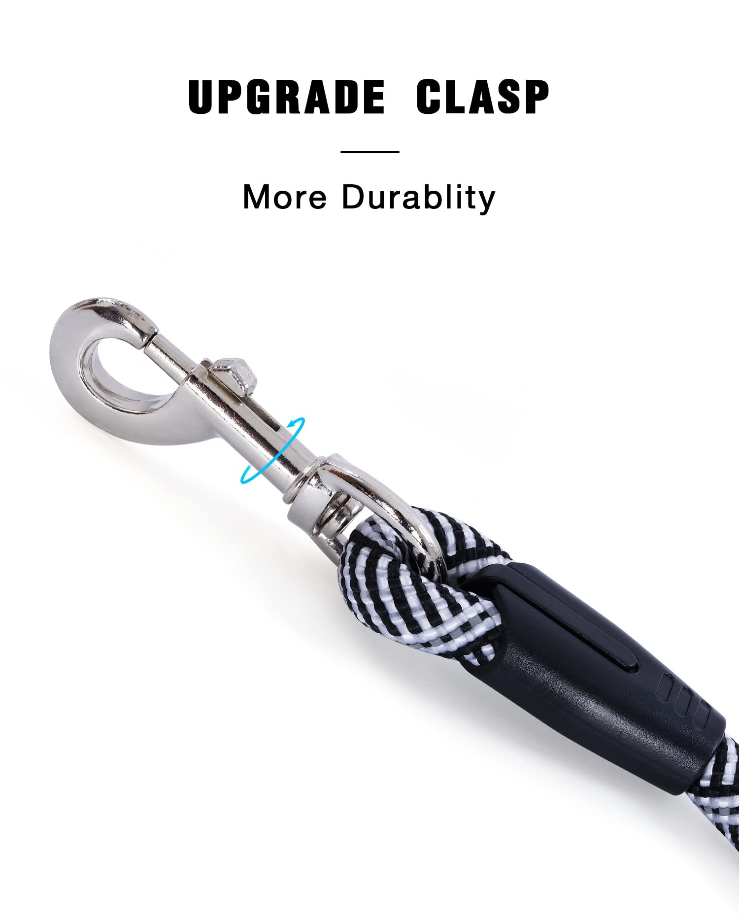 Long Dog Leash With Reflective Threads 15Ft 20Ft 30Ft 50Ft,Heavy Duty Bungee Dog Leashes For Small Medium Large Dogs,Shock Absor
