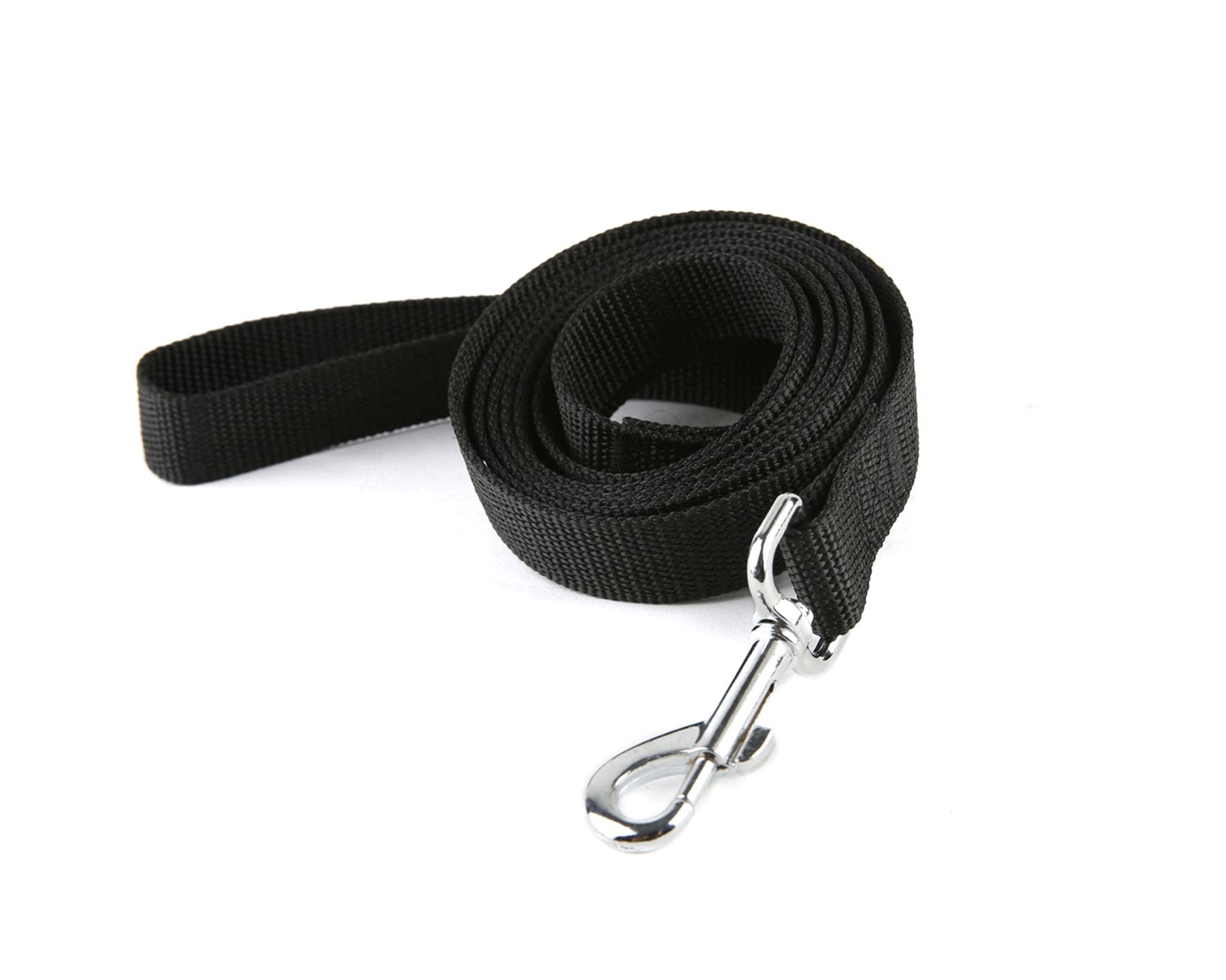 Nylon Dog Training Leash, Traction Rope, 4/5/6 Feet Long, 3/4 Inch 1 Inch Wide, For Small And Medium Dogs (1'' X 5 Ft, Black)