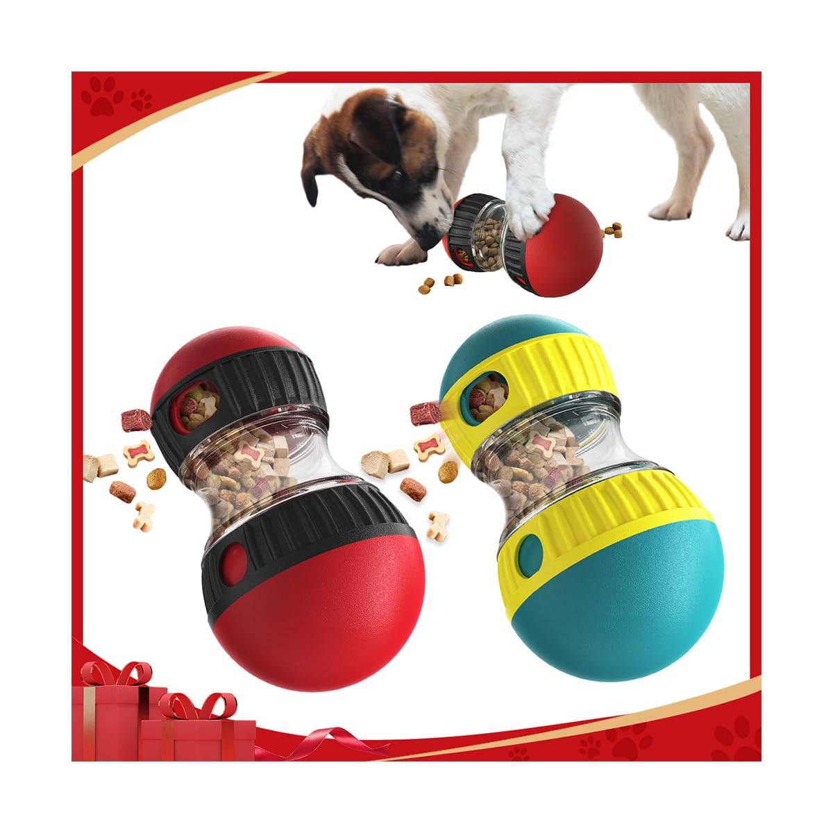 Mankoda Dog Puzzle Toys, Rolling Treat Dispensing Ball, Brain Stimulation & Slow Feeder, Dog Enrichment Toys To Keep Them Busy (